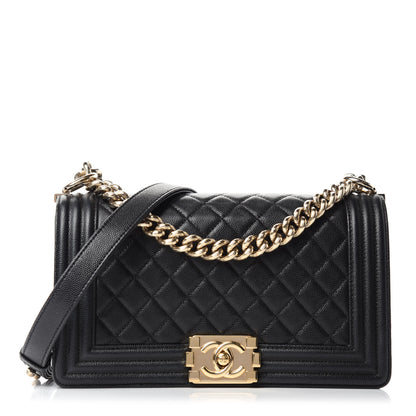 Chanel Caviar Quilted Medium Boy Flap Black 1 of 10