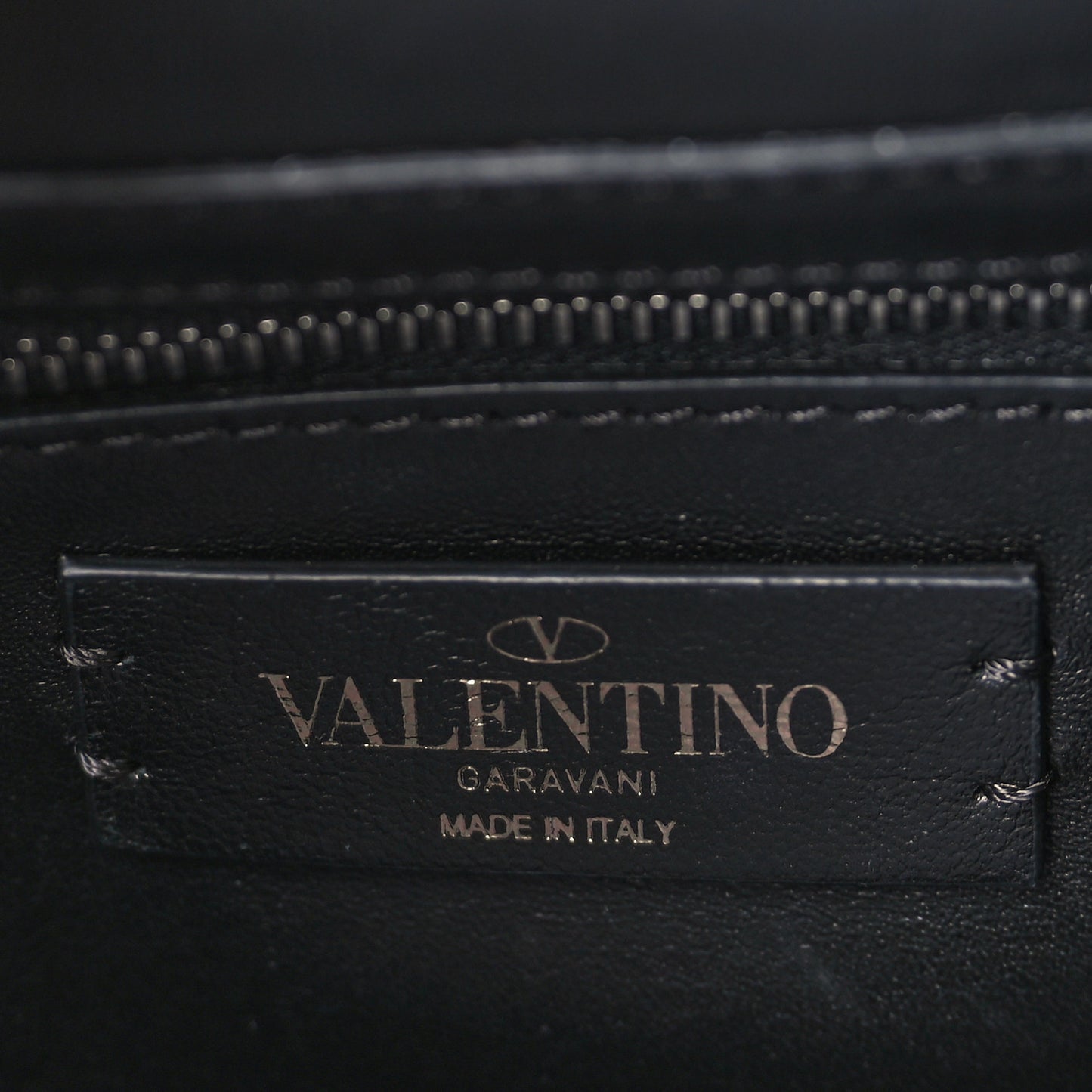 Nappa Monochrome Large Roman Stud Shoulder Bag Black