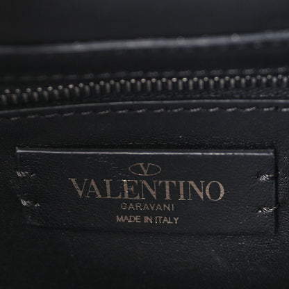 Valentino Garavani Nappa Monochrome Large Roman Stud Shoulder Bag Black 6 of 9