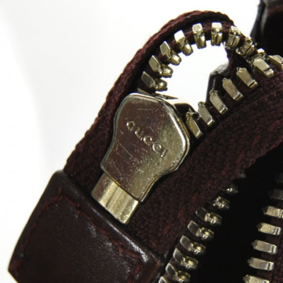 GGUCCI Calfskin Horsebit Embossed Glam Hobo Tan
