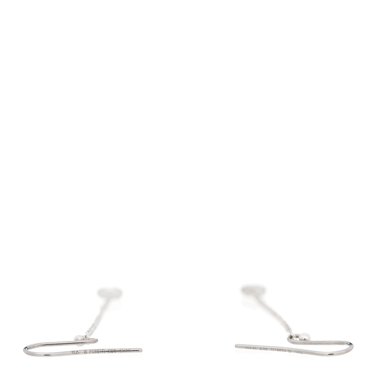 Tiffany Sterling Silver Pink Sapphire Color By The Yard Drop Earrings 3 of 4