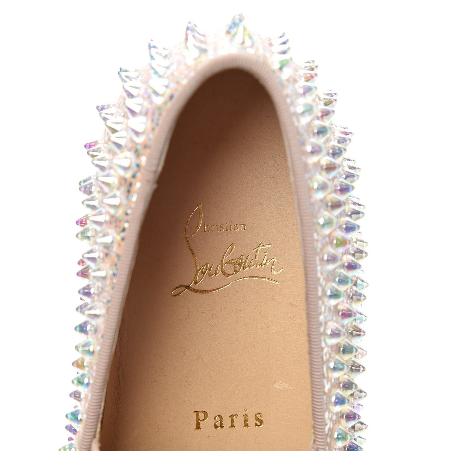 Glitter Spikes Womens Roller Boat Flat 39 Silver