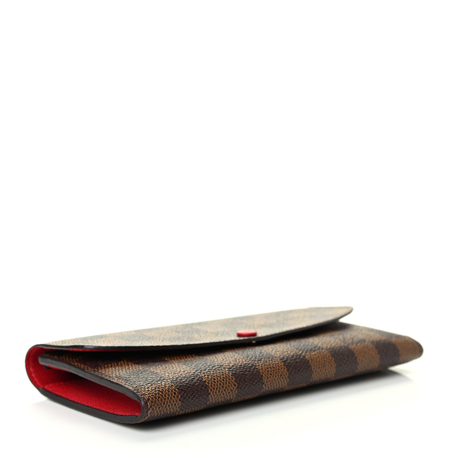 Louis Vuitton Damier Ebene Emilie Wallet Red 3 of 4