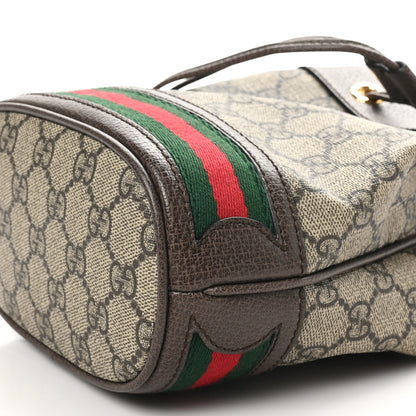Gucci GG Supreme Monogram Web Mini Ophidia Bucket Bag Brown 10 of 10