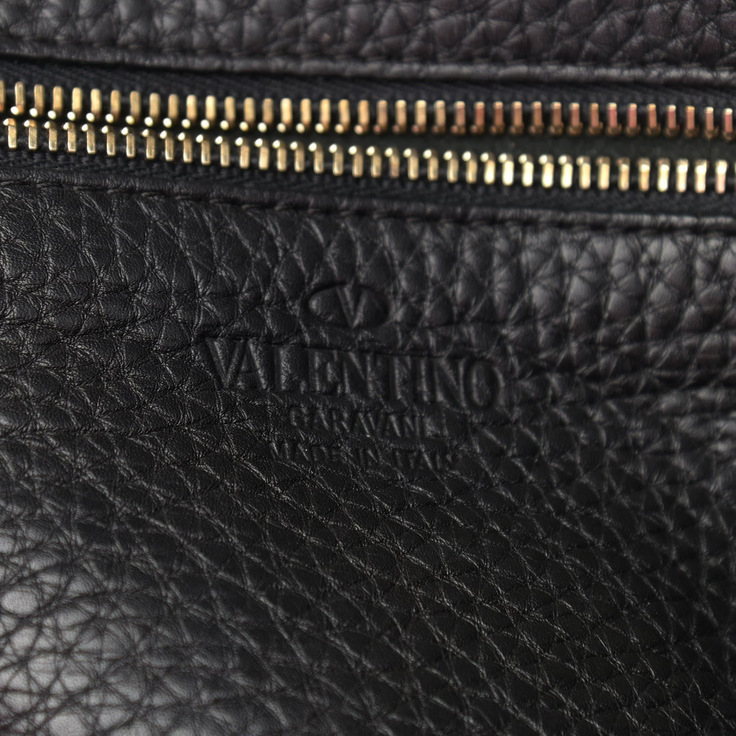 Valentino Garavani Pebbled Calfskin Medium Rockstud Tote Black 6 of 9