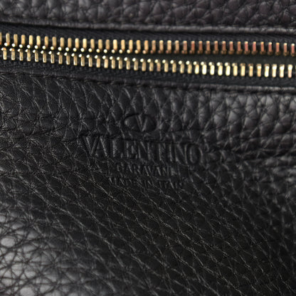 Valentino Garavani Pebbled Calfskin Medium Rockstud Tote Black 6 of 9