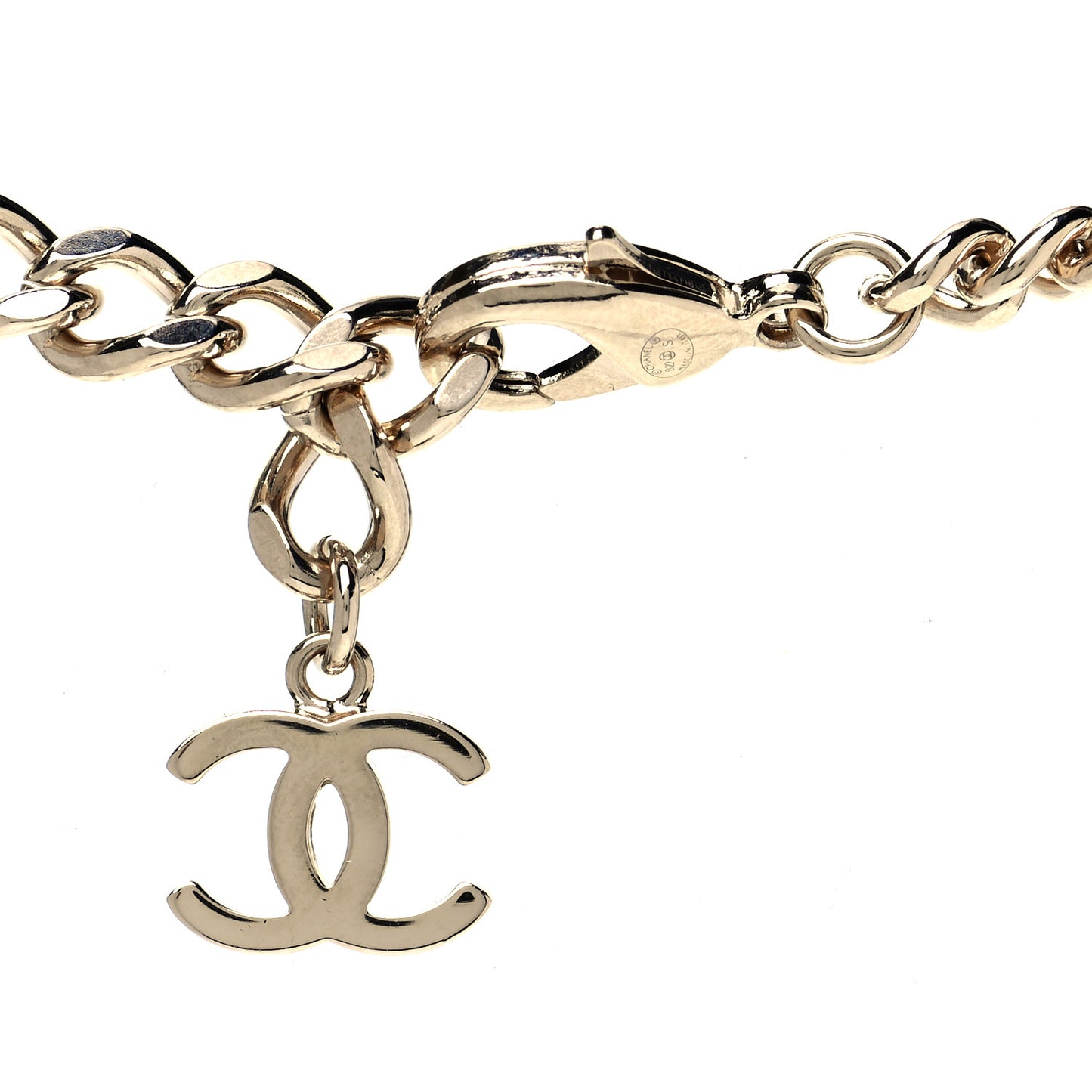 Crystal Chain CC Link Choker Gold Silver