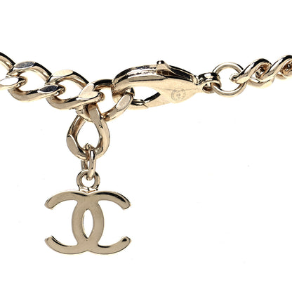 Chanel Crystal Chain CC Link Choker Gold Silver 4 of 4