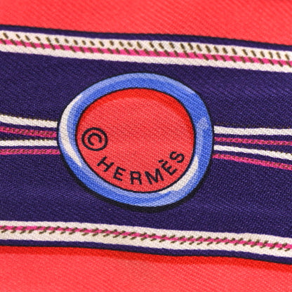 Hermes Silk Maillons Twilly Rouge Indigo Fuchsia 3 of 5