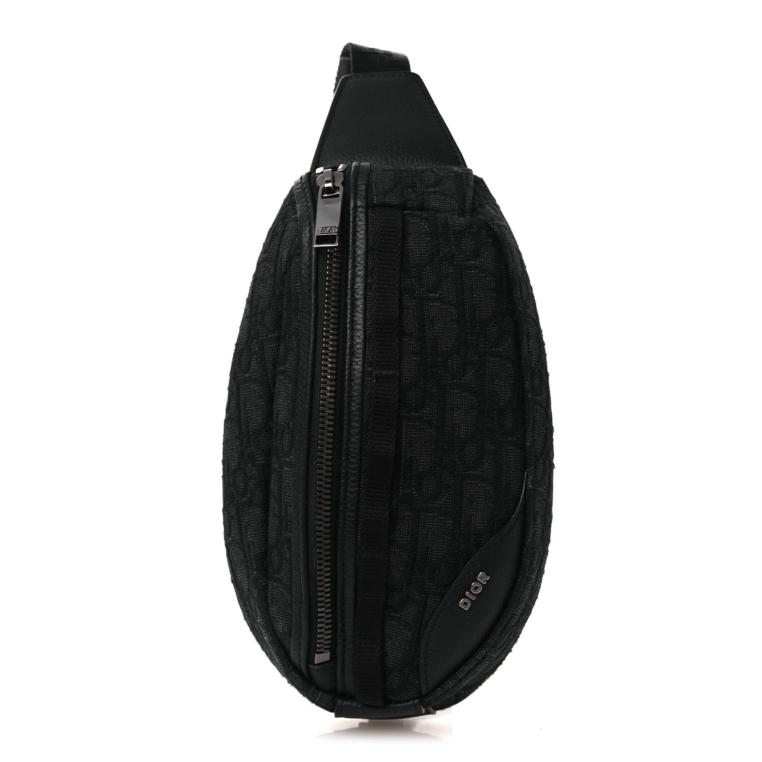 Christian Dior Grained Calfskin Oblique Scarab Sling Bag Black 1 of 12