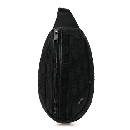 Christian Dior Grained Calfskin Oblique Scarab Sling Bag Black 1 of 12