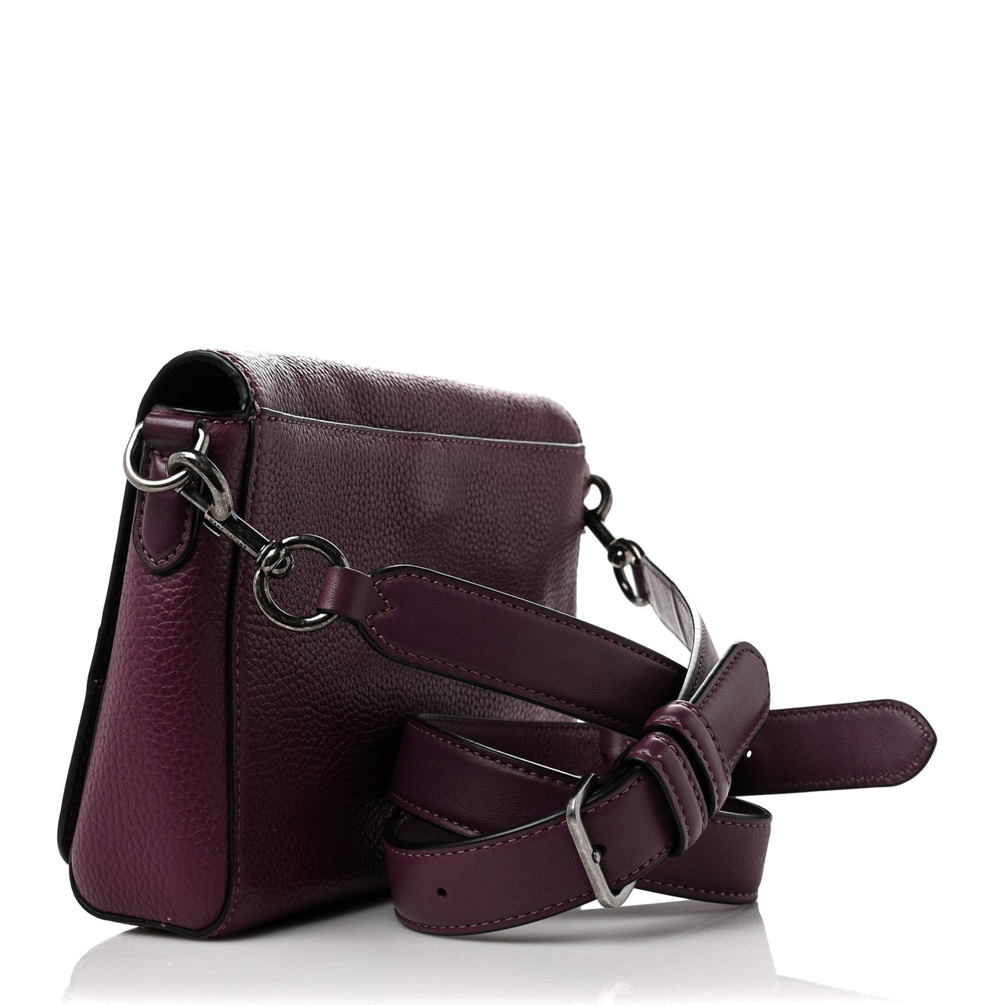 Grained Calfskin Crossbody Blackberry