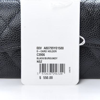 Chanel Caviar Quilted Flap Card Holder Wallet Black 12 of 13