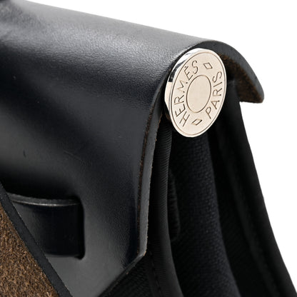 Hermes Military Toile Vache Hunter Herbag Zip PM 31 Black 16 of 19