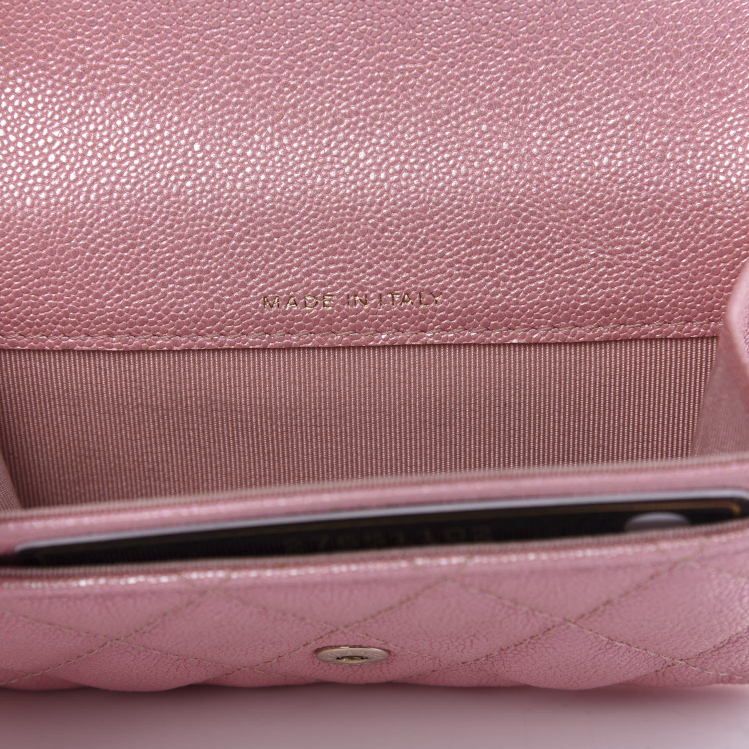 Chanel Iridescent Caviar Quilted Flap Card Holder Rose Pink 8 of 13