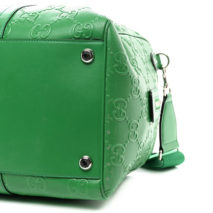 Gucci Calfskin GG Tennis Embossed Duffle Bag New Shamarock 9 of 9