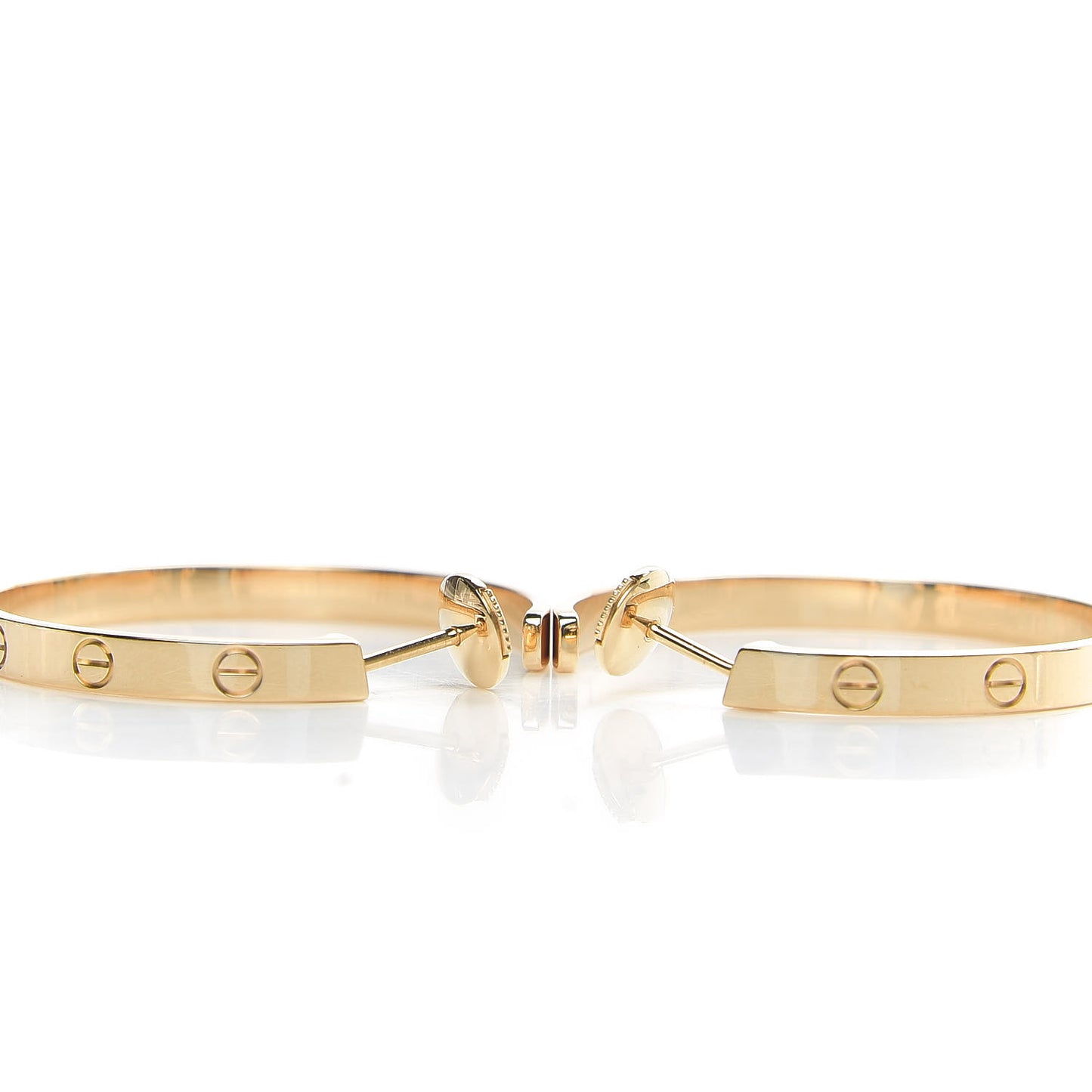 18K Yellow Gold Large LOVE Hoop Earrings