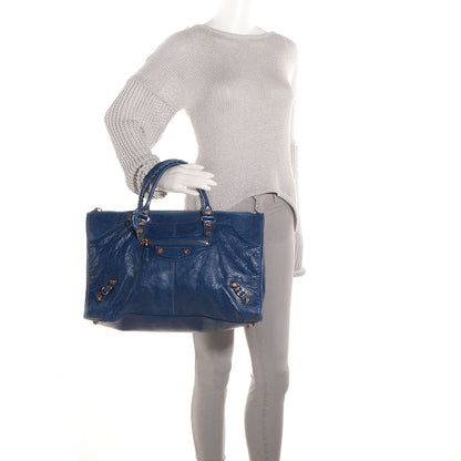 Balenciaga Agneau Giant 12 Rose Gold Hardware Work Bleu Cobalt Bleu Electric 2 of 10