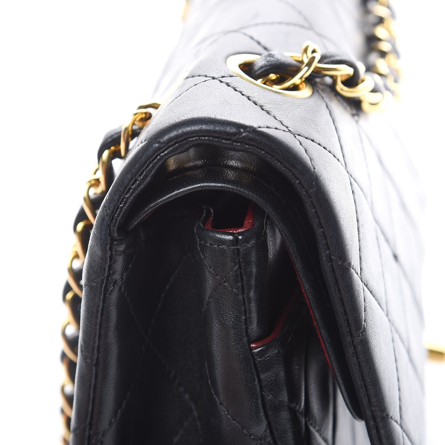 Chanel Lambskin Quilted Medium Double Flap Black 24 of 30