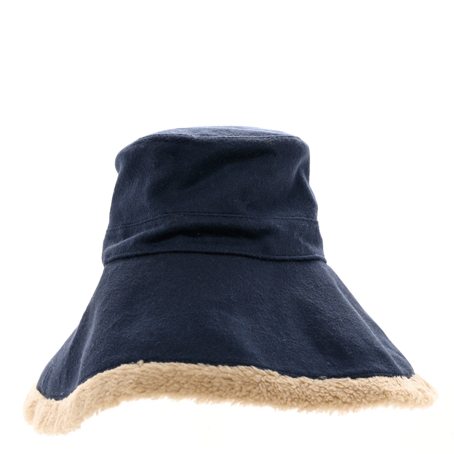 Gucci GUCC Wool Shearling Hat S Blue Beige 6 of 9