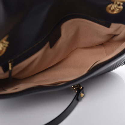Gucci Calfskin Matelasse Medium GG Marmont Shoulder Bag Black 7 of 13