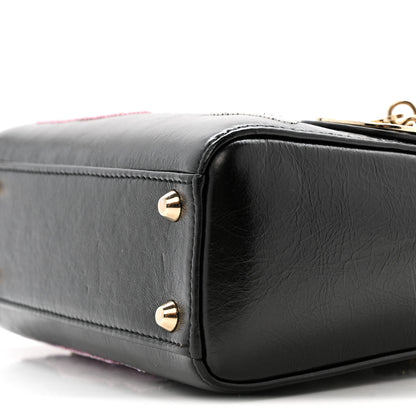 Christian Dior Calfskin Beaded Mini Lady Dior Black 10 of 13