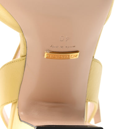 Gucci Malaga Kid Horsebit Cross Strap 95mm Sandals 40 Sweety Yellow 7 of 9