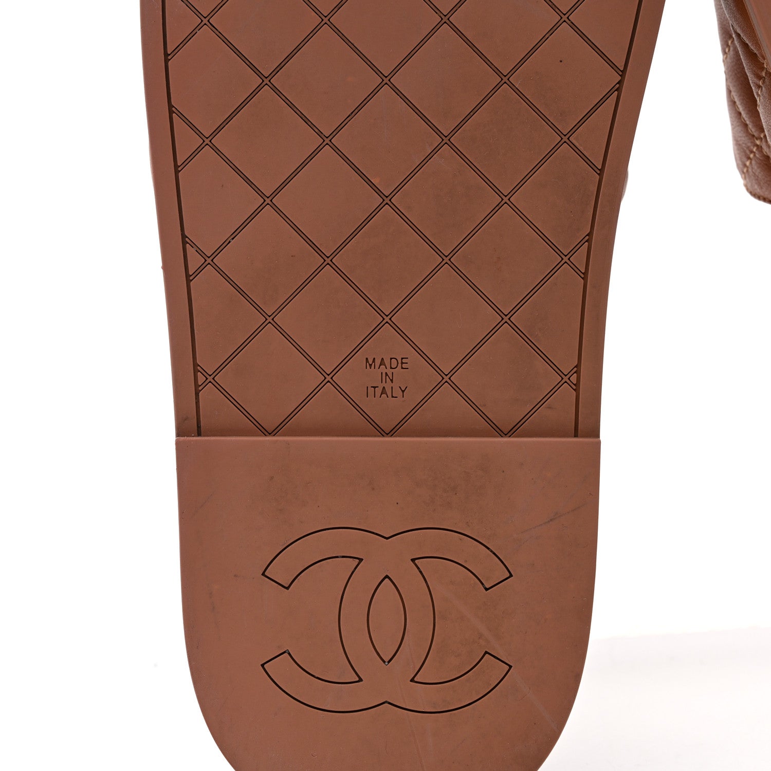 Chanel Lambskin Quilted CC Mules Sandals 38 Brown 8 of 11