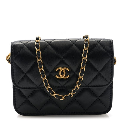 Chanel Lambskin Quilted Pearl Crush Flap With Chain Black 8 of 11