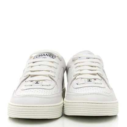 Chanel Calfskin CC Womens Sneakers 38 White 2 of 9