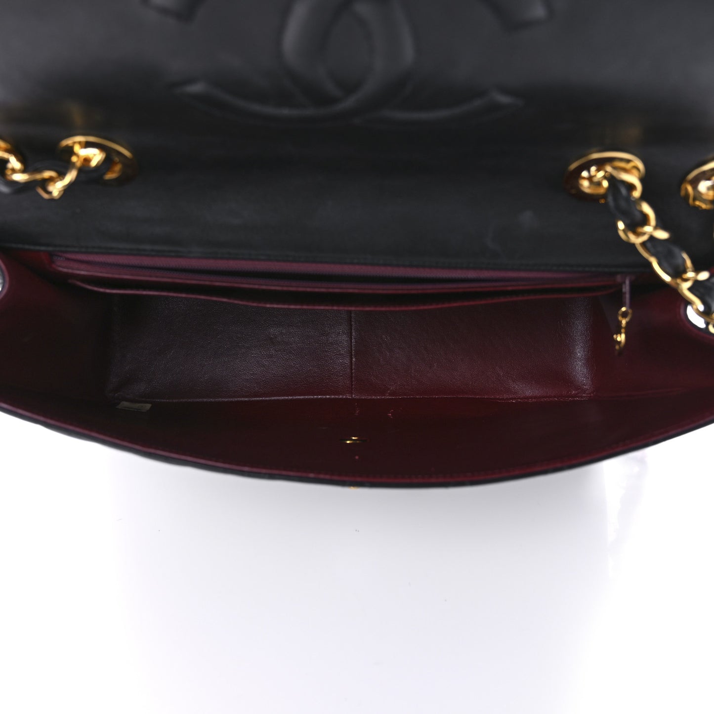 Lambskin Quilted XL Jumbo Single Flap Black