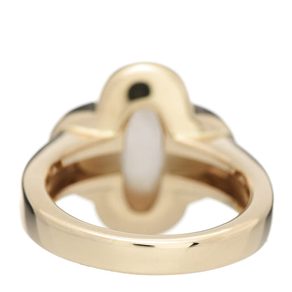 Van Cleef & Arpels 18K Yellow Gold Mother of Pearl Pure Alhambra Ring 50 5.25 4 of 7