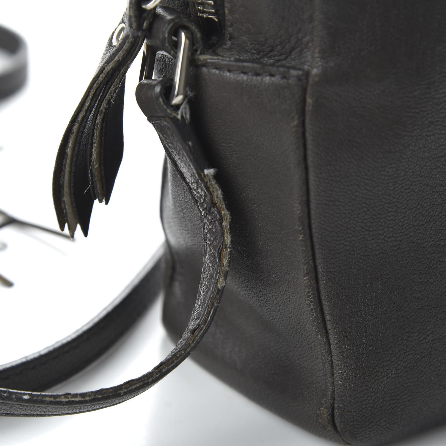 Saint Laurent Lambskin Monogram Small Lou Camera Bag Black 11 of 12