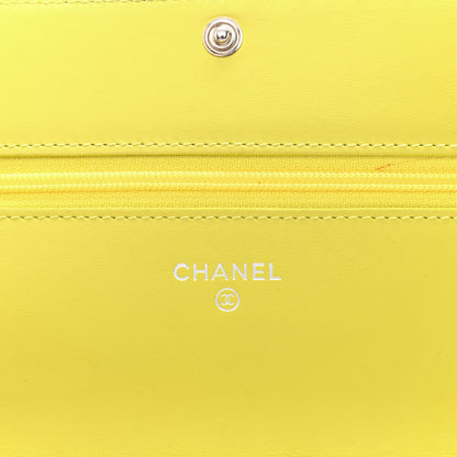 Chanel Caviar Timeless CC Wallet on Chain WOC Yellow 6 of 12