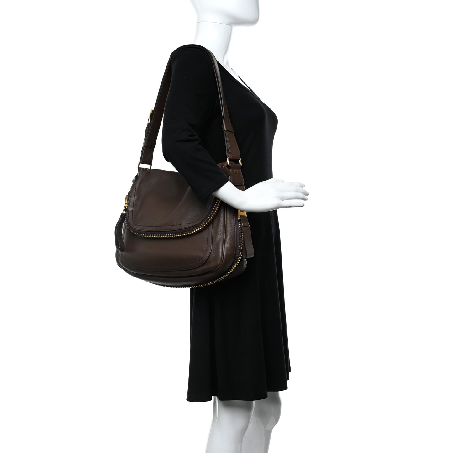 Calfskin Large Jennifer Dark Brown