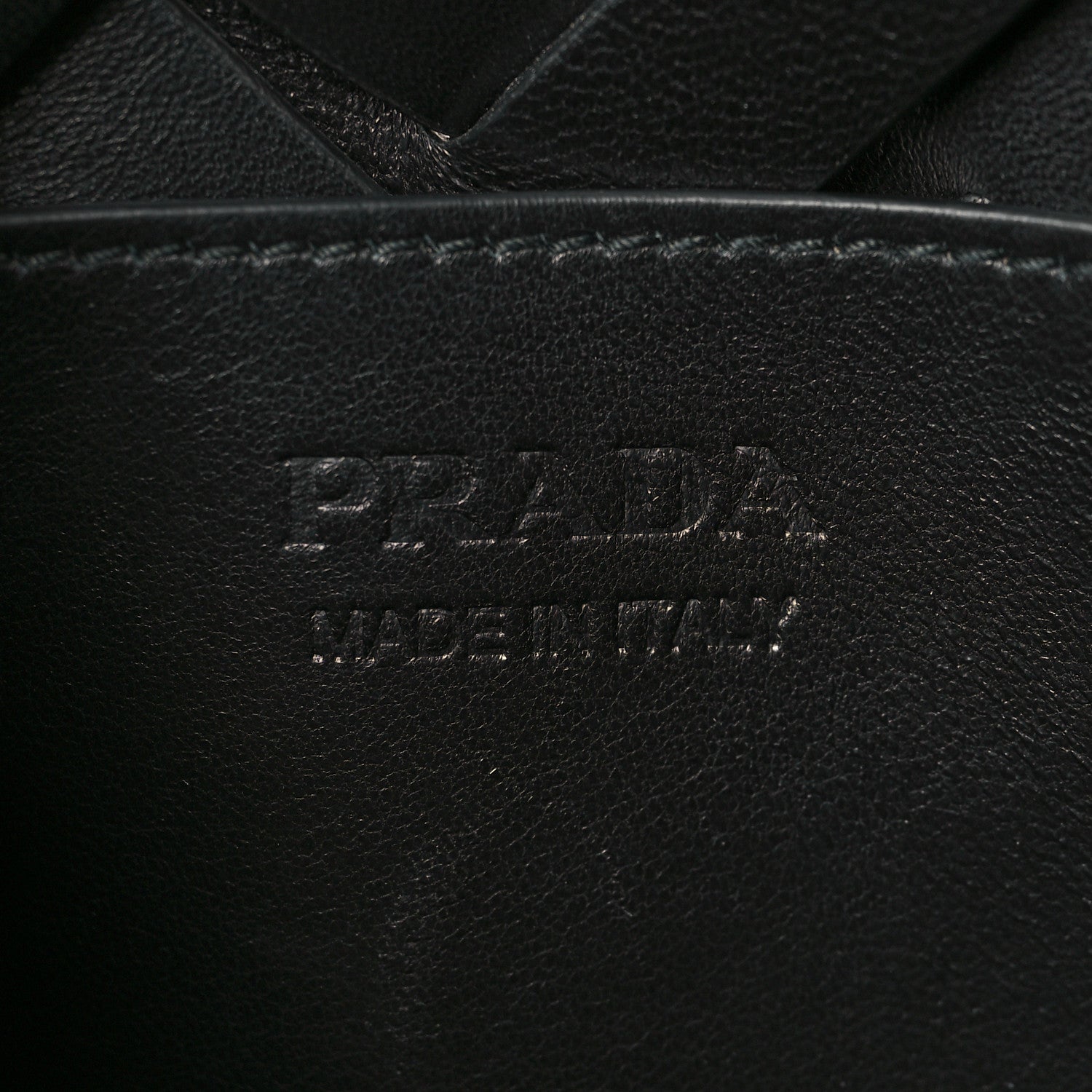 Prada Vitello Intreccio Tress Shoulder Bag Black 6 of 11
