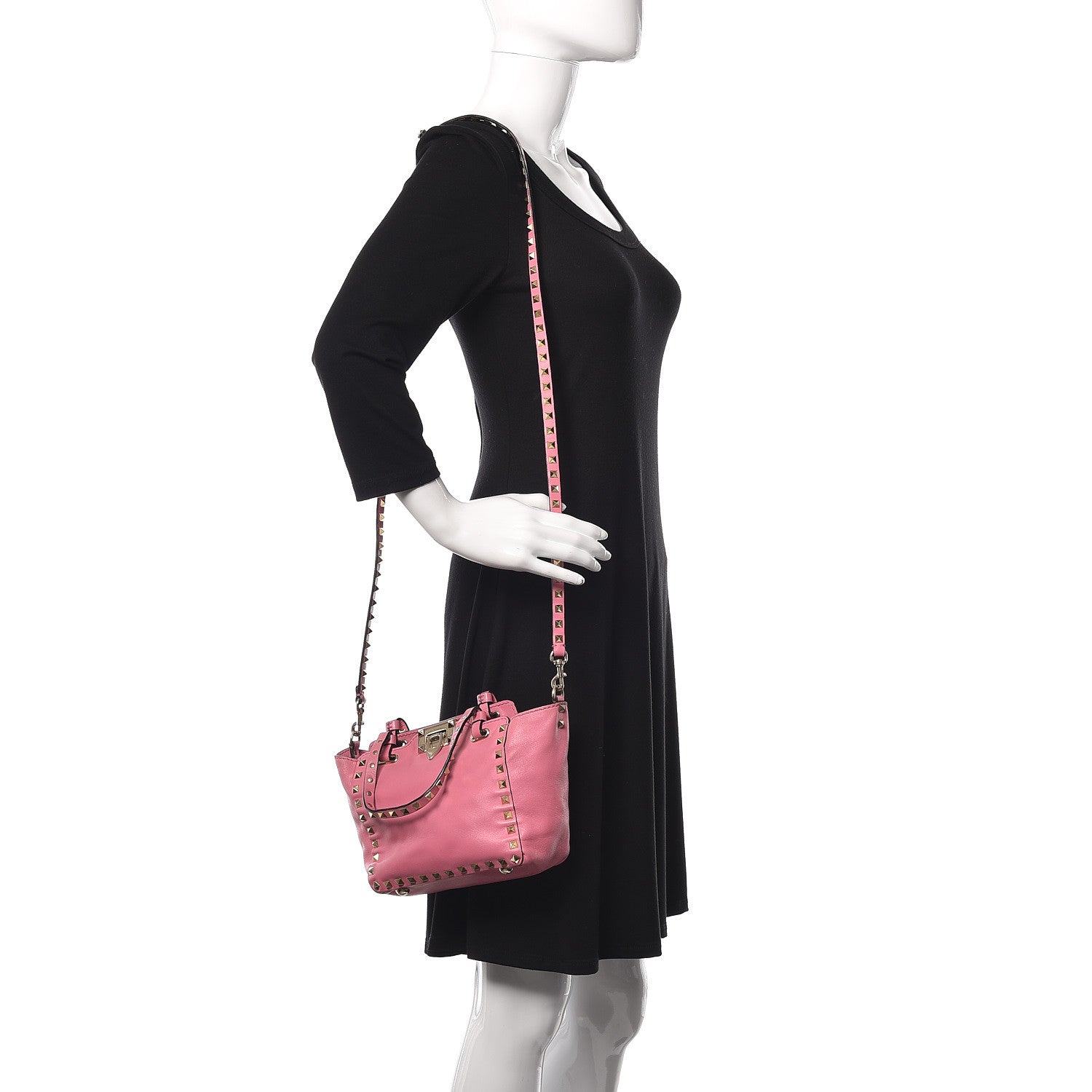 Valentino Garavani Vitello Mini Rockstud Tote Ninphea 3 of 17