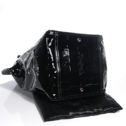 Saint Laurent Patent Crocodile Embossed Medium Downtown Tote 4 of 9