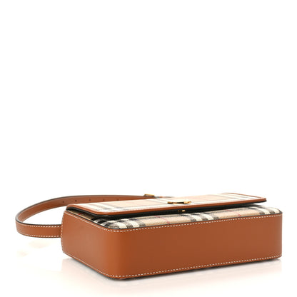 Burberry E-Canvas Vintage Check Hampshire Crossbody Archive Beige 4 of 7