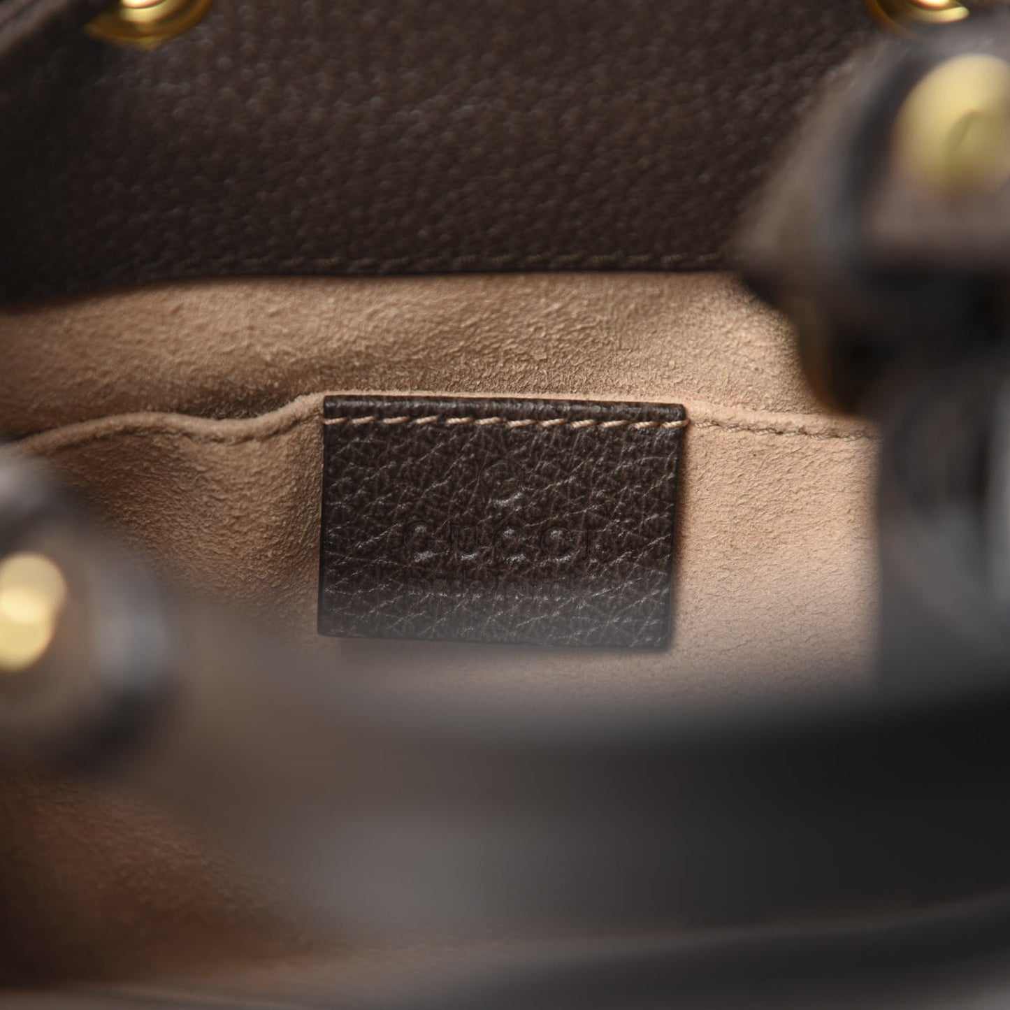 GG Supreme Monogram Web Small Ophidia Bucket Bag Brown