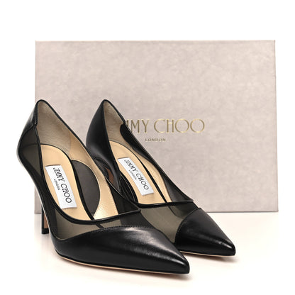 Jimmy Choo Mesh Calfskin Love 100 Pumps 36 Black 8 of 8