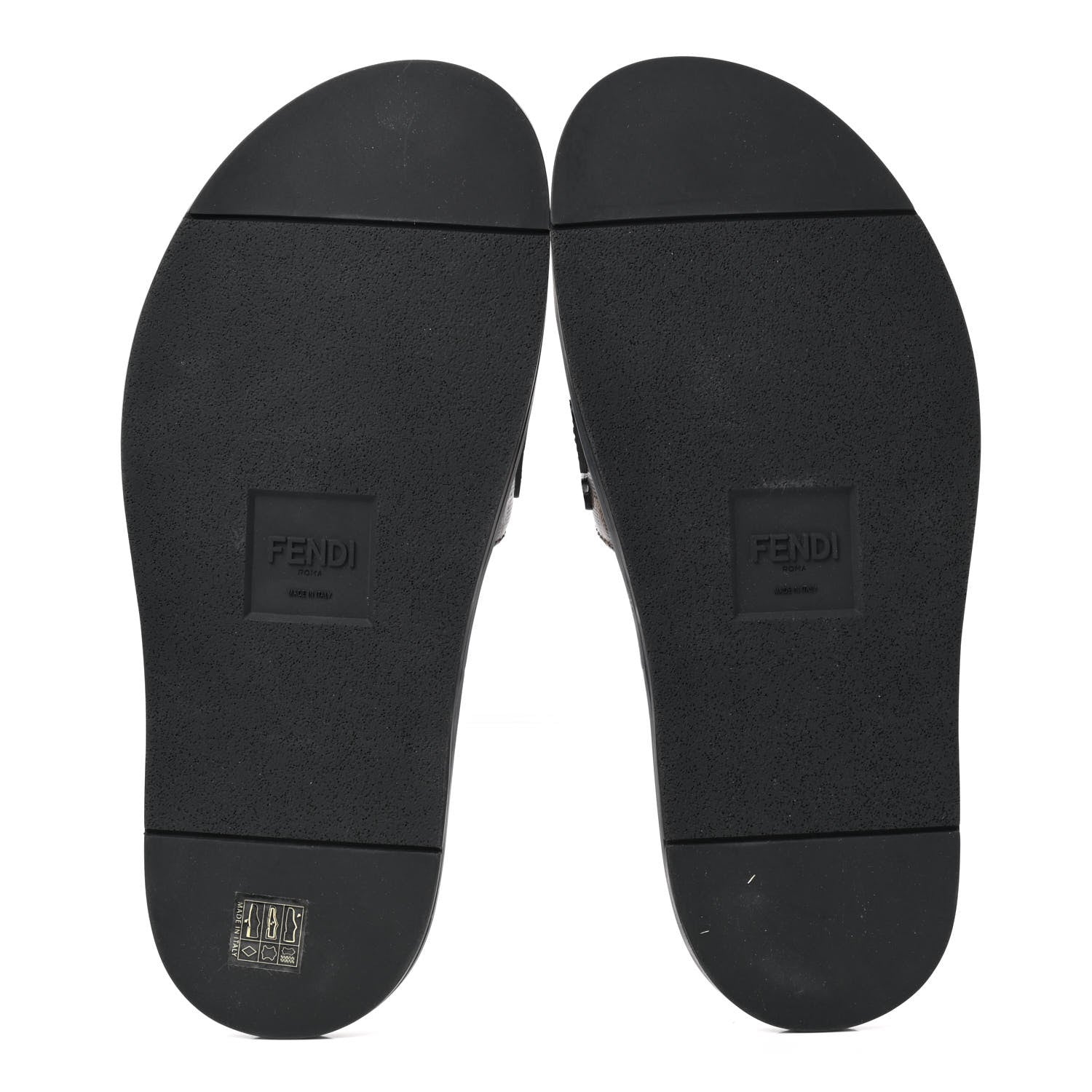 Fendi X FILA Glazed Fabric Calfskin FF 1974 Mania Slide Sandals 7 Mogano Panna Blueberry 5 of 8
