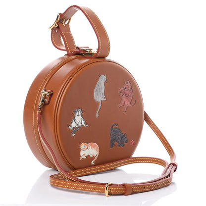 Louis Vuitton Calfskin Catogram Petite Boite Chapeau Tan 3 of 13