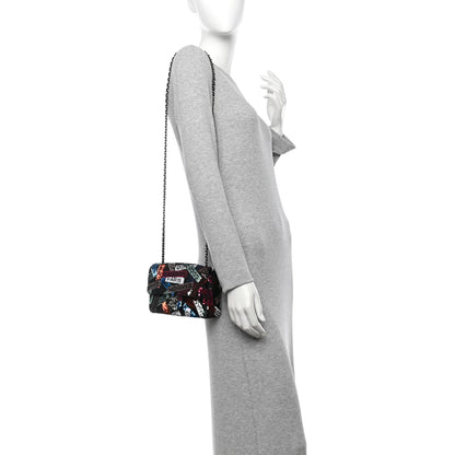 Chanel Sequin Logo Small Flap Ruthenium Multicolor 2 of 10