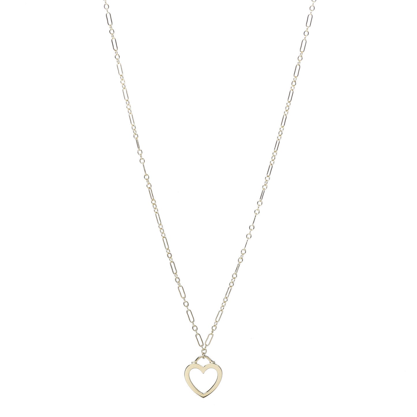 18K Yellow Gold Small Sentimental Heart Pendant Necklace
