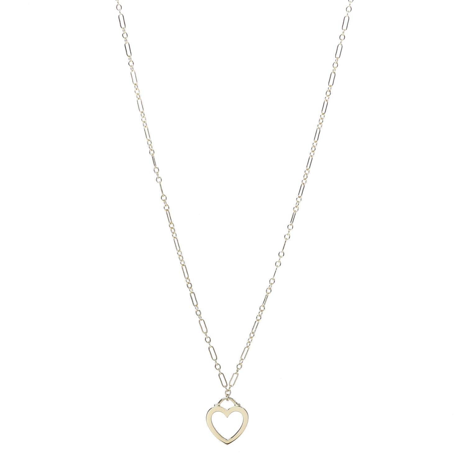 Tiffany 18K Yellow Gold Small Sentimental Heart Pendant Necklace 1 of 6