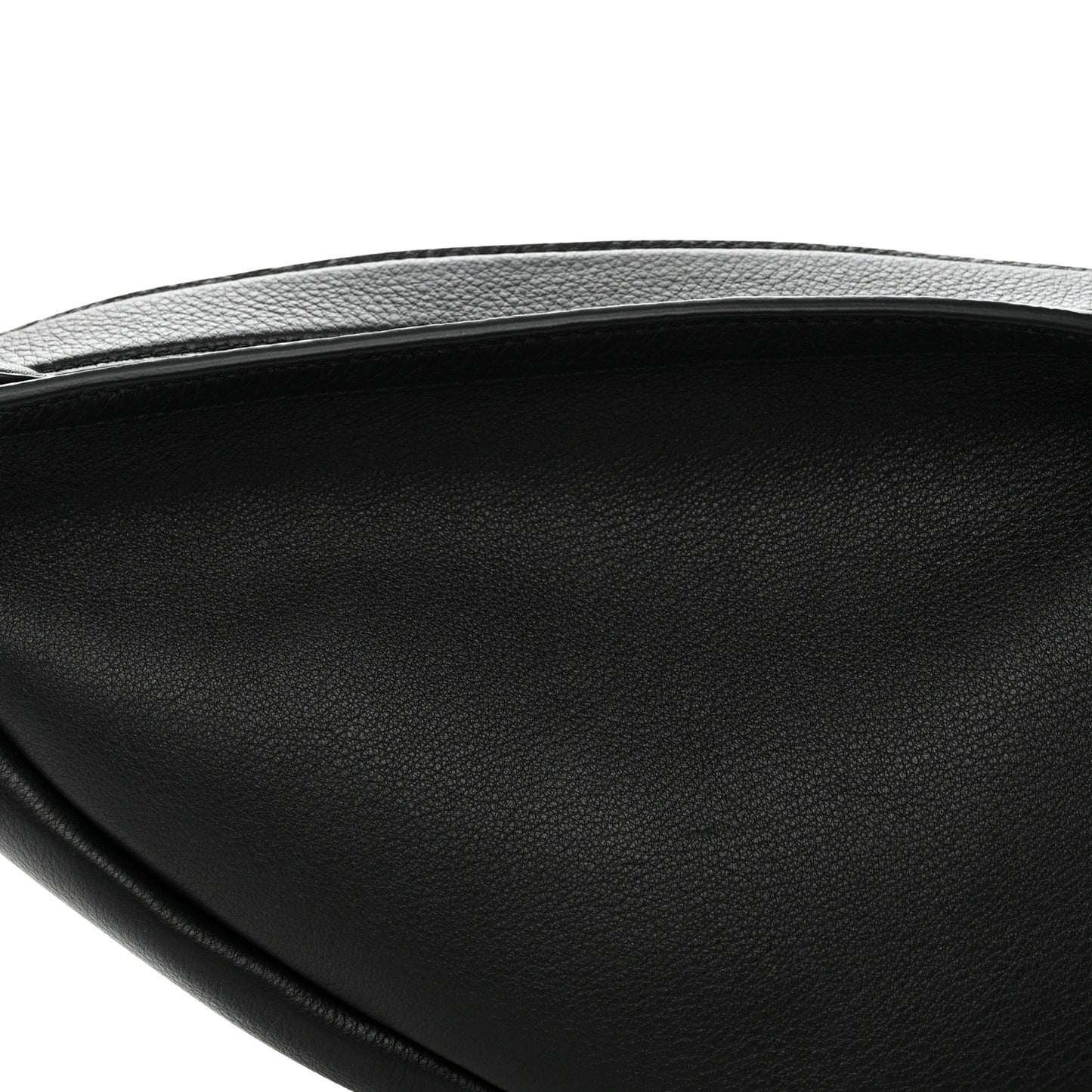 Grained Calfskin Small Slouchy Banana Bag Black