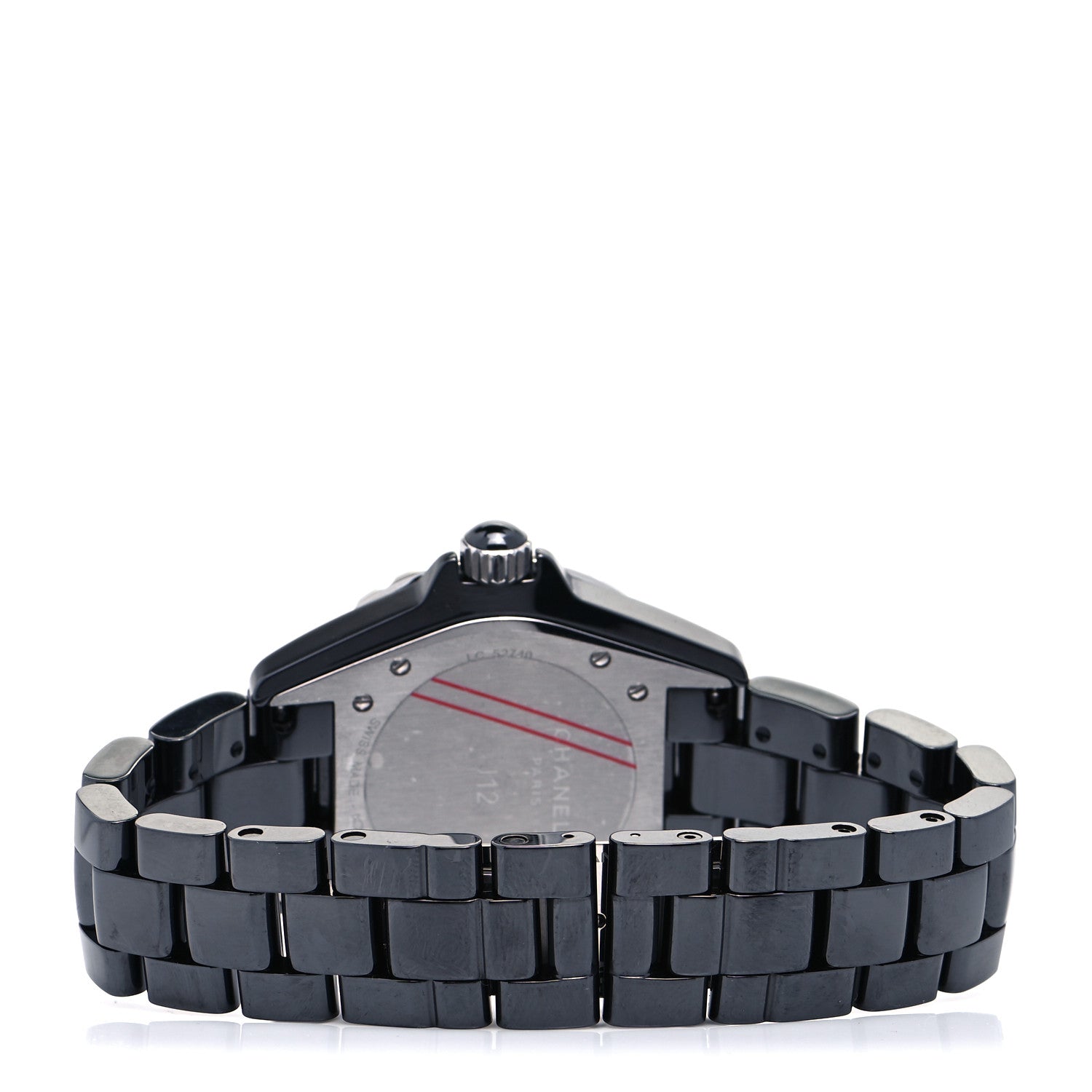 Chanel Stainless Steel Ceramic Diamond Bezel 38mm J12 Automatic Watch Black 3 of 6