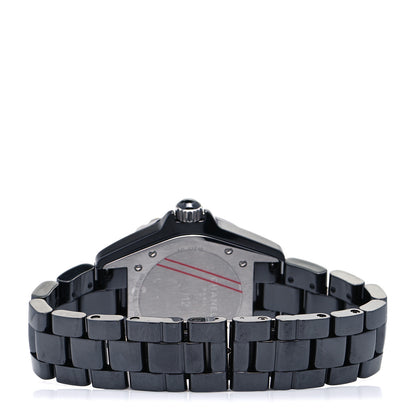 Chanel Stainless Steel Ceramic Diamond Bezel 38mm J12 Automatic Watch Black 3 of 6