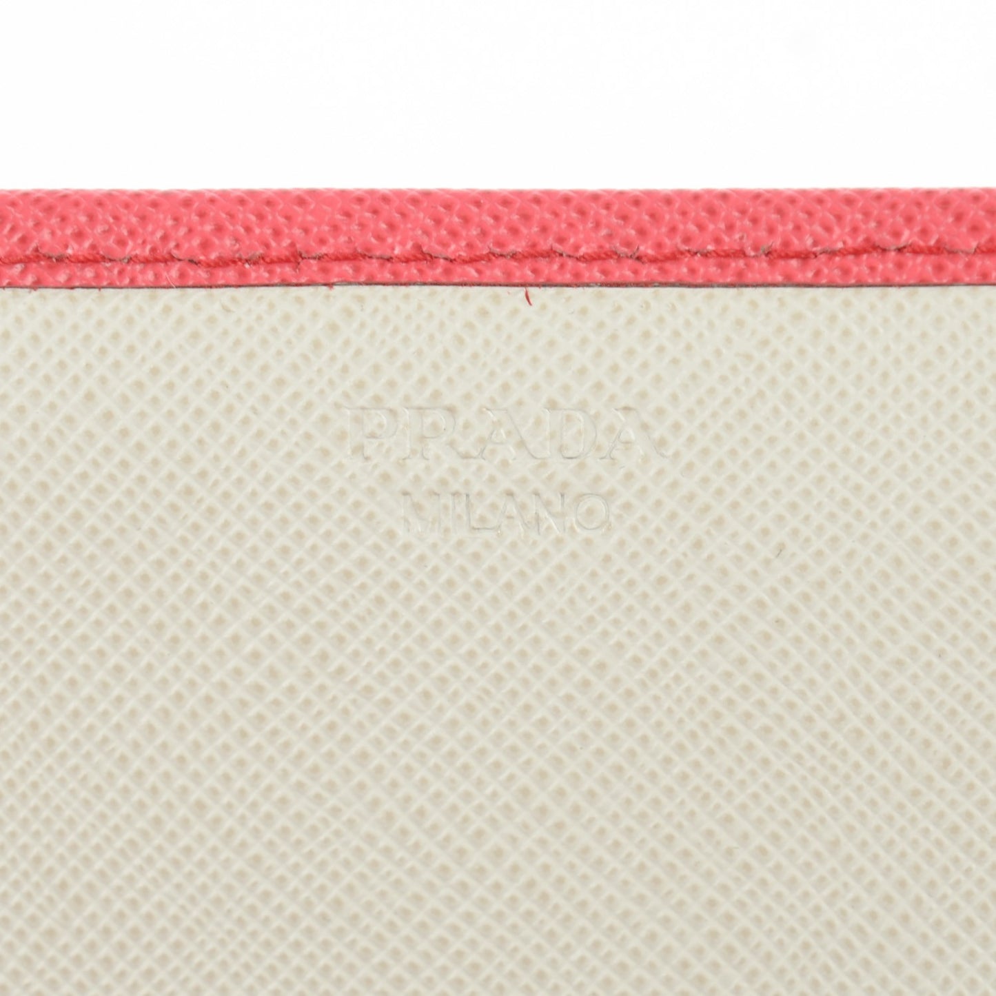 Saffiano Bi-Color Phenix Flap Over Wallet Fragola Talco